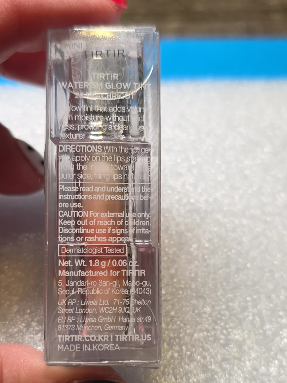 TIRTIR Peach Pink Glow Tint - Hydrating Lip & Cheek Balm